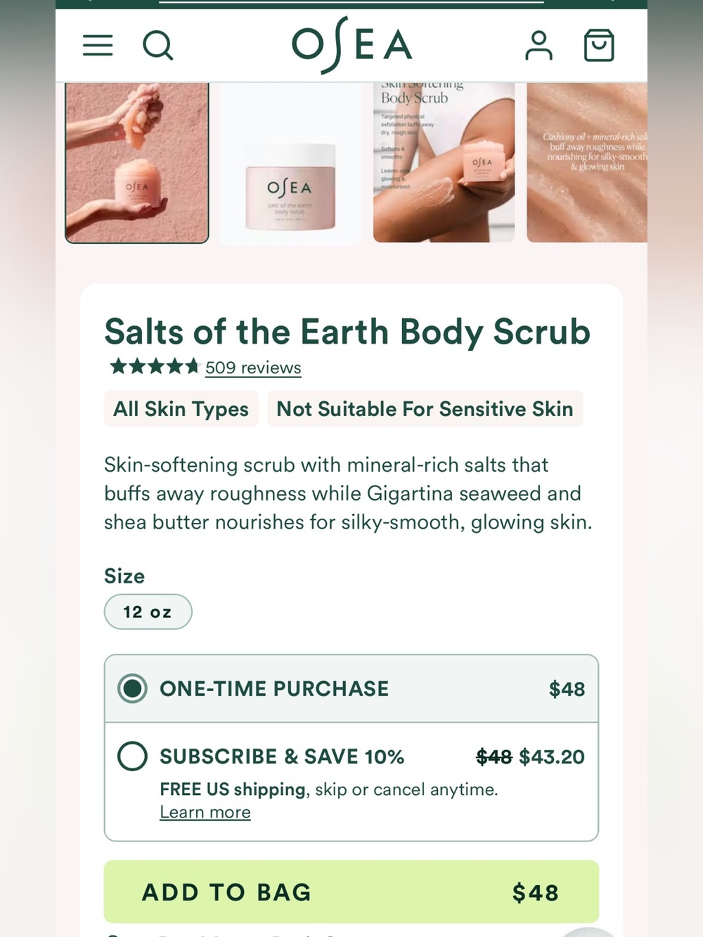OSEA Malibu Salt of the Earth Body Scrub